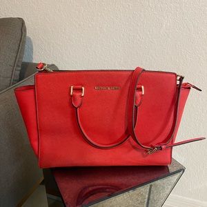 Michael Kors handbag in coral color